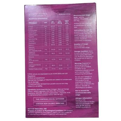 Briyo Forme Collagen + Hyaluronic Acid Structural Support Drink Mix Sugar Free Sachets - Orange Flavour (Pack of 10 x 11.6 g) - Nutritional Supplement