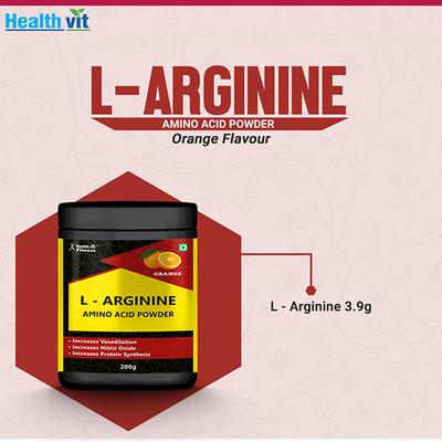 Healthvit Fitness L-Arginine Amino Acid Powder 200 gm - General Health