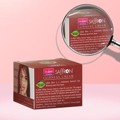 Vi-John Women Saffron Skin Fairness Advanced Cream - Pack of 5 x 50 gm - Lotions & Creams