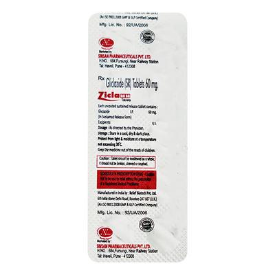 ZICLA SR 60 Tablet 10's - Diabetes-Ant
