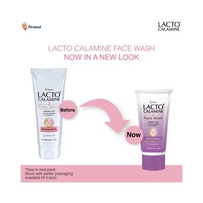 Lacto Calamine Daily Facewash with Kaolin Clay, Niacinamide and Vitamin E for Oily Skin 100ml 3's - Face Wash & Cleansers