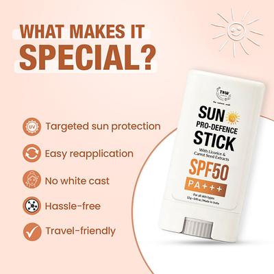 Tnw The Natural Wash Sun Pro Defence Stick, Sun Protection 13 gm - Body Sunscreen