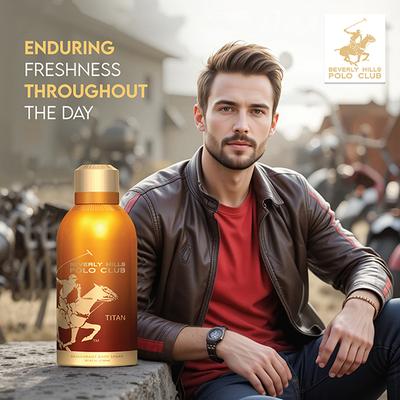 Beverly Hills Polo Club Prestige Parfum Body Spray - Titan 300 ml - Men Deodorants/Roll-Ons