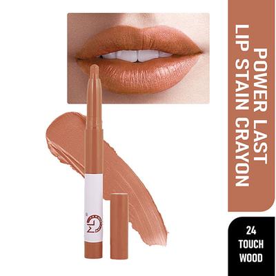 Matt Look Power Last Lip Stain Crayon Lipstick, Rich Colour, Non Transfer, Mask Proof & Touch Wood 1.3 gm - Lip Crayons