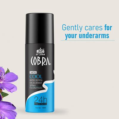 St. John Cool Limited Edition Deodorant Spray 150 ml + Cobra Oud Deodorant Spray 150 ml + Cobra Toxic Deodorant Spray 150 ml - Men Deodorants/Roll-Ons