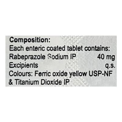 Rabonik 40mg Tablet 10'S - Ulcer/Reflux/Flatulence-Aaa