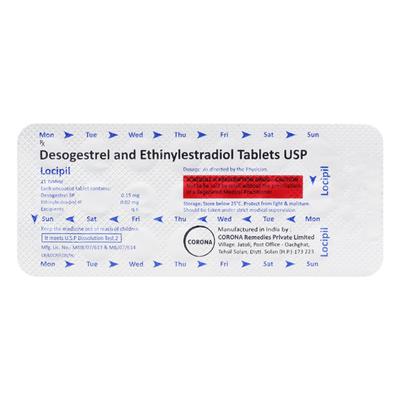 Locipil Tablet 21'S - Contraception-Ora