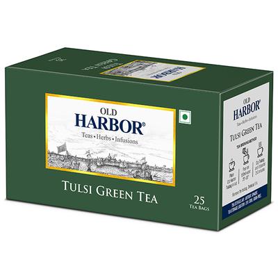 Old Harbor Tea Bags - Tulsi Green Tea 25's - Green/Herbal Teas