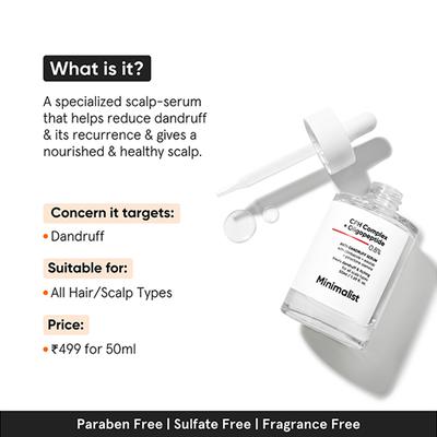 Minimalist Anti-Dandruff Serum CPH Complex + Oligopeptide 0.8% 50 ml - Hair Serums