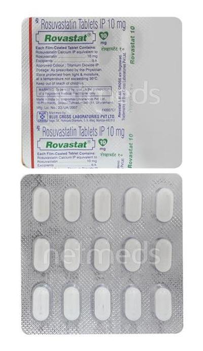 Rovastat 10mg Tablet 15'S - High Cholesterol-Dys