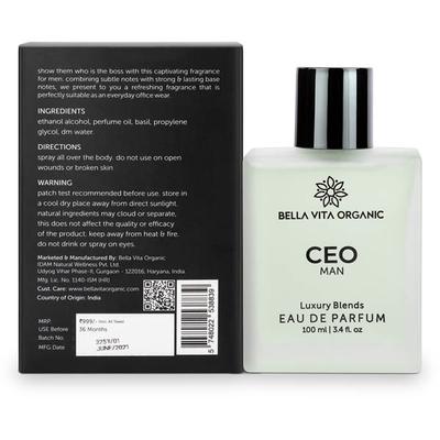 Bella Vita Organic Ceo Men Perfume Office Wear 100 ml - Men Perfumes (Edt/Edp)