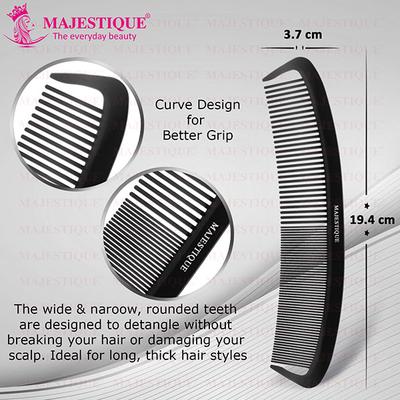 Majestique Hair comb with handle Curve Parting Hair Comb 1's - Hair Combs