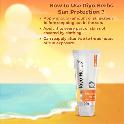 Riyo Herbs Sunscreen SPF 50 Broad Spectrum Cream 50 gm - Body Sunscreen