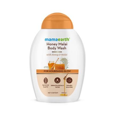 Mamaearth Honey Malai Body Wash with Honey & Malai for Nourishing Glow 300 ml - Shower Gels & Body Wash