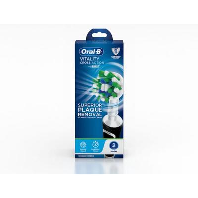 Oral B Vitality Cross Action Rechargeable Toothbrush - Black 1's - Toothbrushes
