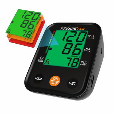 AccuSure Automatic Digital Blood Pressure Monitor 3 Color Display (AS02) 1's - Blood Pressure Monitors