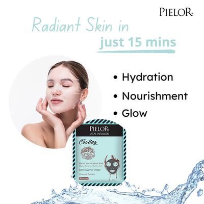 PIELOR VITAL INFUSION BLACK CHARCOAL COOLING MASK 25 ml - Sheet Masks