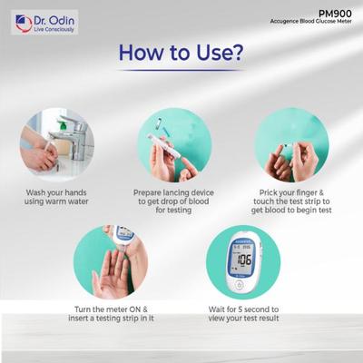 Dr. Odin Accugence Multi Monitoring System (PM 900) White (Meter Only) 1's - Blood Glucose Monitors/Strips