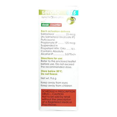 Seroflo 125 Synchrobreathe with Dose Counter 120MD Inhaler 9.6g - Asthma/COPD-Ast