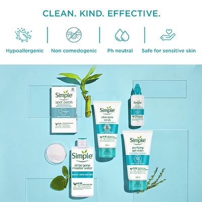 Simple Daily Skin Detox Clear Pore Facial Scrub 150 ml - Face Scrubs