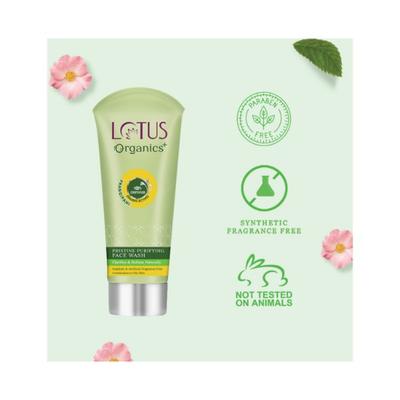 Lotus Organics Pristine Purifying Face Wash 100gm - Face Wash & Cleansers