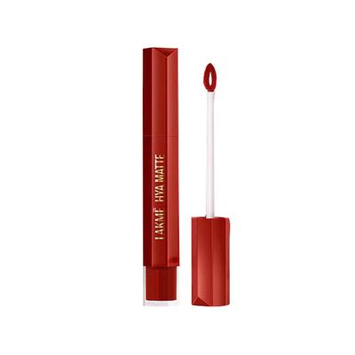 Lakme 9To5 Hya Matte Lip Liquid + Hyaluronic Acid Boss Lady Brick 5.3 ml - Liquid Lipsticks