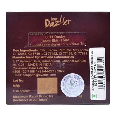 Eyetex Dazller Classique Compact Powder- 8011 Dusky 9 gm - Compact Powder