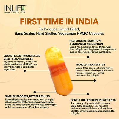 INLIFE Turmeric Oil Curcumin Veg Capsules 60's - Multi-Vitamins