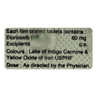Etoxib 60mg Tablet 10'S - Pain relief-Nsa
