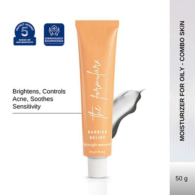 The Formularx Barrier Relief Ceramide Lightweight Moisturizer for Oily, Acne Prone & Sensitive Skin 50 gm - Face Moisturizers