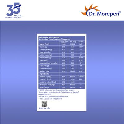 Dr. Morepen Marine Collagen Skin Protein Powder - Pineapple Flavour 250 g - Hair & Skin