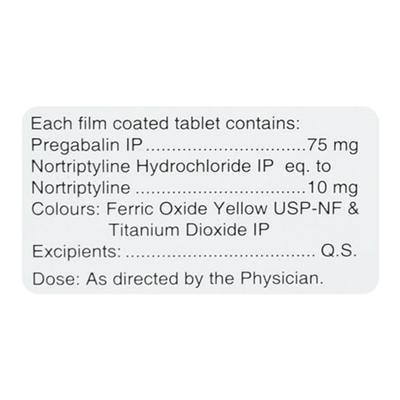 Pregabid NT 75mg Tablet 15'S - Neuropathic Pain-Dru
