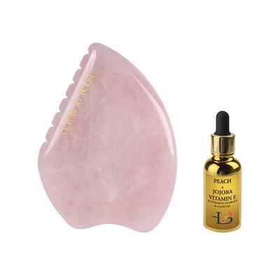 House Of Beauty Rose Quartz Anti-Ageing Guasha Kit 3's - Massagers