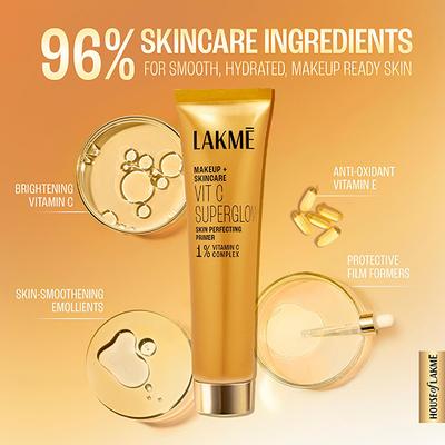 Lakeme Makeup + Skincare VitC Superglow Skin Perfecting Primer 30 gm - Primer