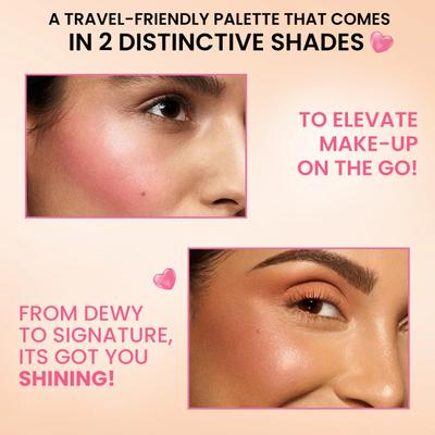 Insight Cosmetics Glow Play Blush & Highlighter Flamingo (4 In 1) 12 gm - Blushes