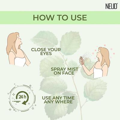 NEUD Witch Hazel Facial Mist Spray for Dehydrated & Irritated Skin 100 ml - Face Gels