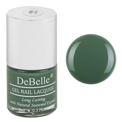 DeBelle Gel Nail Lacquer Green Olivia Dark Olive Green Nail Polish 8 ml - Nail Polish