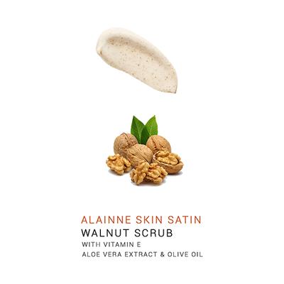 Alainne Skin Satin Walnut Face and Body Scrub 60 gm - Scrubs & Exfoliants