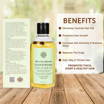Bella Vita Organic Silkystrong Coffee Onion Ayurvedic Herbal Anti 225 ml - Hair Oils