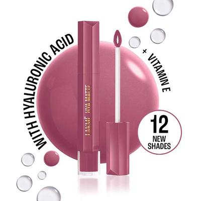 Lakme 9to5 Hya Matte, Werk Mauve Medium, Hydrating Liquid Lipstick with Hyaluronic Acid 5.3 ml - Liquid Lipsticks