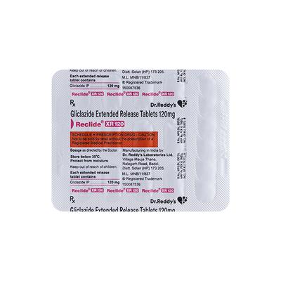 RECLIDE XR 120 Tablet 15's - Diabetes-Ant