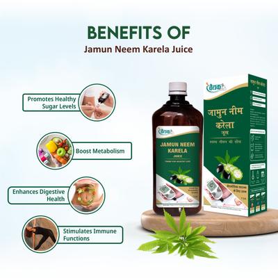 Swadeshi Jamun Neem Karela Juice 1000 ml - Ayurvedic Juices
