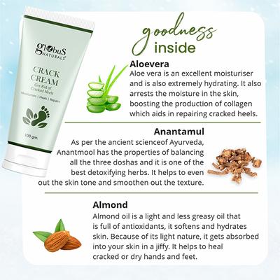 Globus Naturals Skin Nectar Body Care Combo Daily Moisturzing Body Lotion and Crack Cream 200 gm - Creams, Lotions & Oils