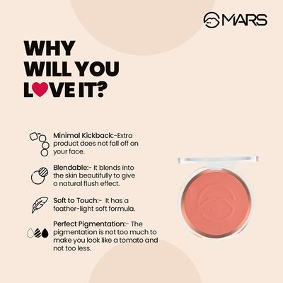 Mars Flush Of Love Face Blusher - 01 8 gm - Blushes