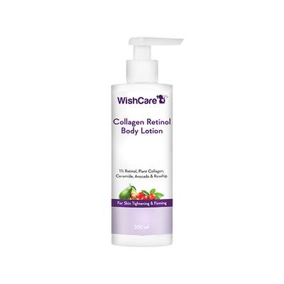 WishCare Collagen 1% Retinol Body Lotion - For Skin Tightening & Firming - With Niacinamide Ceramide Rosehip & Avocado 200 ml - Lotions & Creams