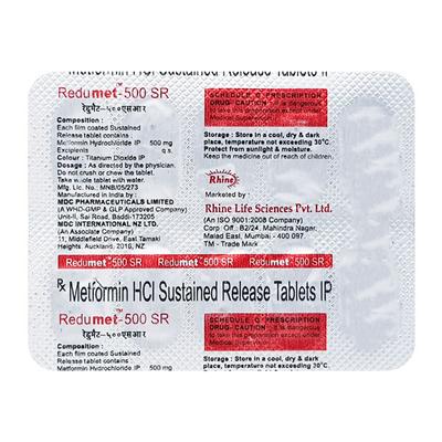 REDUMET SR 500 Tablet 10's - Diabetes-Ant