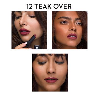 SUGAR Cosmetics Nothing Else Matter Longwear Lipstick - 12 Teak Over (Purple Brown Brown Burgundy) 3.2 gm - Lipsticks