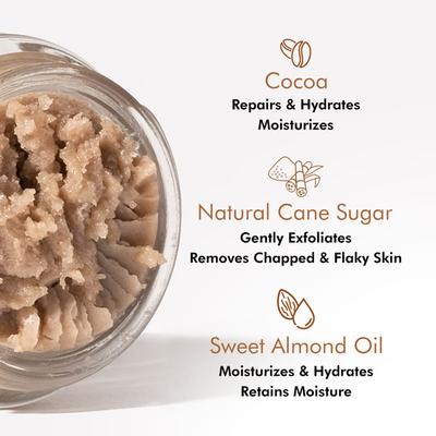 mCaffeine Naked & Rich Choco Lip Scrub 24Hr Moisturization 12gm - Lip Scrubs