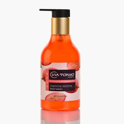 VIA TOKYO ORGANIC Licorice & Grapeseed Oil Body Wash Naturally Brightening & Detanning, No Sulphates, No Paraben 285 ml - Shower Gels & Body Wash