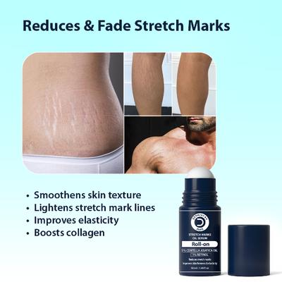 DERMISTRY Stretch Marks Scar Removal Roll On Oil Serum Pregnancy Safe With Shea Butter Bio Oils 50 ml - Toners